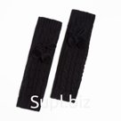 Митенки трикотажные, M 248-L (mix), цвет черный