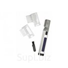 Триммер Bradex KZ 0054 «Денди», для бороды и усов, 2 насадки, 2хАА, бело-серый