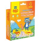Пластилин шариковый Мульти-Пульти "Енот в Новой Зеландии", 04цв., мелкозерн., застывающий, европод.