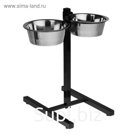 Регулируемая подставка с 2 мисками по 2,5 л, высота подставки 40 см