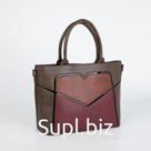 Сумка женская, отдел на молнии, наружный карман, длинный ремень, цвет коричневый