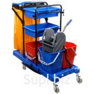 Тележка уборочная OfficeClean Professional ведра 2*20л, 2*11л, отжим, держ. д/мешка, мешок, 2поддона