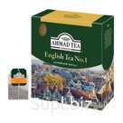Чай AHMAD (Ахмад) «English Tea №1», черный, 100 пакетиков с ярлычками по 2 г