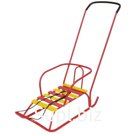 Санки детские «Ветерок 2», с ручкой, цвет алый