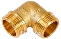 Угольник латунный 3/4" ММ, с ограничителем