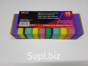 NEON  Губка для мытья посуды "SUPER" 10 шт 90*65*22 мм