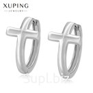 Серьги-кольца XUPING «Крест», цвет серебро