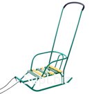 Санки детские «Ветерок 6», с ручкой, цвет зелёный