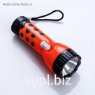Фонарь  ручной, 1 LED, ручка в цветочек, от батареек в комплекте, микс, 10х3.5х3.5 см
