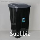 Контейнер с педалью на колёсах, 110 л, цвет серый