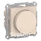 Светорегулятор SE ATLASDESIGN, диммер, повор-нажим, LED, RC, 630Вт, мех., бежевый