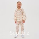 Брюки детские MINAKU: Cotton Collection, бежевые, рост 98 см