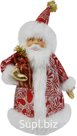 New Year's decoration Santa Claus with a gift. Size: 18x18x28 cm. Color: Red.