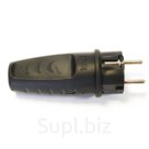 Каучуковая вилка AM-K01 2P+PE, 16A, 220В, IP44 2P+PE, 16A, 220В, IP44