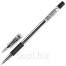 Ручка гелевая с грипом PENTEL (Япония), ЧЕРНАЯ, корпус прозрачный, узел 0,5 мм, линия письма 0,25 мм