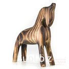 Dark horse in rustic style