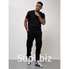 Джинсы карго мужские, размер 54, цвет чёрный