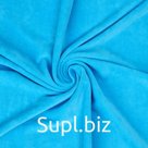 Ткань для рукоделия, велюр на трикотажной основе, голубой, лоскут 100*180 см