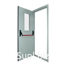 Противопожарная однопольная дверь остекленная ei90