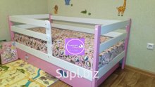 Кровать *ЛЮБАВА* с двойным бортом и ящиками(МДФ)