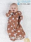 Спальник для новорожденного, цвет Мишка на пончике на коричневом