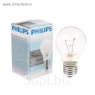 Лампа накаливания Philips Stan A55 CL 1CT/12X10, E27, 60 Вт, 230 В
