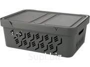 Ящик DELUXE 380х276х140 12л для хранения с перфорацией с крышкой