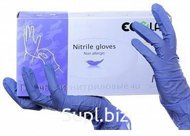 Перчатки нитриловые неопудренные Ecolat р-р 100шт/уп