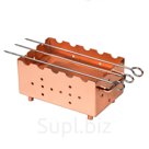 Мангал настольный для подачи с медным покрытием+3 шампура (20,5*12,5*10,5 см), P.L. Proff Cuisine