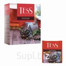 Чай TESS (Тесс) «Thyme», черный, чабрец и цедра лимона, 100 пакетиков в конвертах по 2 г