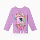 Лонгслив для девочки, цвет сиреневый, рост 104 см