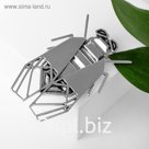 Брошь "Муха" металлическая, цвет чернёное серебро
