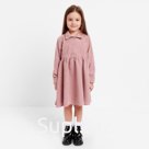 Платье детское KAFTAN Velvet, размер 36 (134-140 см), пыльно-розовое