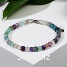 Браслет кубик  с ювелирной огранкой "Флюорит" с удлинителем