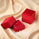 Футляр под серьги/кольцо "Кубик" 5,5*5*5,4см, цвет бордовый
