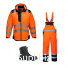 Сигнальный комплект спецодежды Portwest T400 + S489 оранжевый/ Safety Jogger Nordic S3