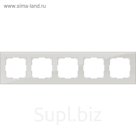 Рамка на 5 постов WL01-Frame-05, цвет дымчатый, материал стекло