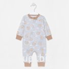 Комбинезон детский, цвет серый/мишки, манжет МИКС, рост 74 см