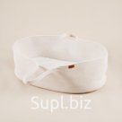 Корзина для хранения SL Home, с матрасом, плетёная, ручной работы, 70×38×25 см, белая