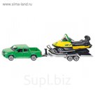 Автомобиль с прицепом и снегоход Siku