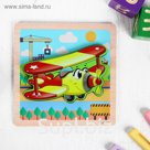 Игрушка развивающая пазл «Самолёт» 1×14,7×14,7 см