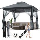 Складной навес 3х3м, 10х10м, серый.