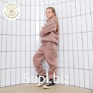 Худи для девочки MINAKU: Basic Line KIDS, тёмно-бежевое, рост 146 см