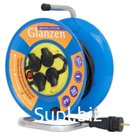 Удлинитель силовой на катушке GLANZEN с выкл. 4 гн. КГ 3х1,5 IP44 арт. EB-20-009