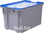 Ящик с крышкой п/э 600х400х350 сплошной, код: 33152