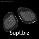 Полустельки для обуви, силиконовые, с протектором, 8 × 6,5 см, пара, цвет прозрачный