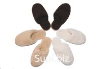 Тапочки "Домашнее тепло" из овечьего меха на трикотажной основе