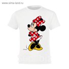 Футболка для девочек «Минни Маус. Jolly Girl», рост 96-104 см, цвет белый