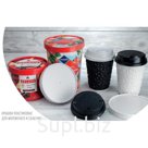 Крышки пластиковые для стаканов 0,1 л, диаметр 65