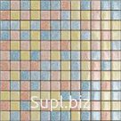 Стеклянная плитка spmix-ylw-blue-coral-097 с напылением